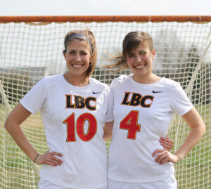 Ellie and Annie Hoover on lacrosse team