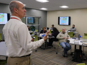 Dr. Gordon Gregory ('82) teaches a class in the Bible & Theology Department.