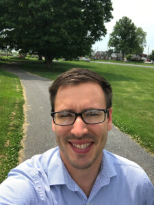 Director of Discipleship Dwight Shelly ('13) shares a selfie on his walk to work.