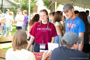 students meet local church representatives at the 2024 Church Fair