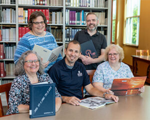 photo of five longtime alumni employees of LBC