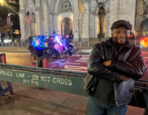 photo of Andrew Williams at detective scene in Philadelphia