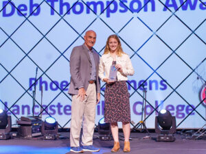 Phoebe Clemens receives the 2024 Deb Thompson Award.