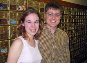 LBC's Stop boxes played a huge role in the love story—and proposal—of Theresa (Michaud ’05) and Colby Weinhofer (’03), who married in 2004. 