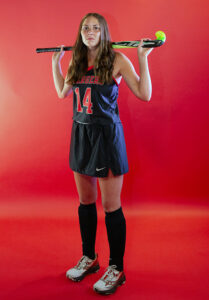 Ellie Bollinger ('28) played as a midfielder and forward in her first season with the Chargers field hockey team.