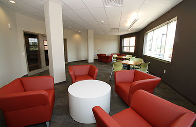 Student dormitory common room.