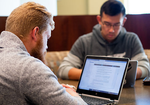 Students on laptops