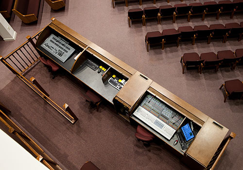 Chapel sound system at Lancaster Bible College