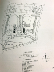 The Lancaster School of the Bible moved from Lancaster City to Eden Road in 1958, and the above picture shows the original campus plan.