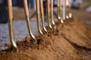 Groundbreaking of LBC's Willis Martha Herr Stadium.