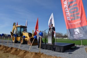 Groundbreaking of LBC's Willis Martha Herr Stadium.