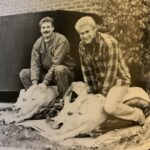 Bruce Kumher (right) and Lance Loken got the pigs ready for the annual pig roast during the 1986-87 school year.