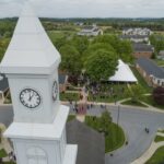 Birds eye view of LBC graduation ceremony.