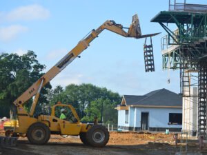 Herr Stadium construction.