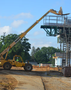 Herr Stadium construction.