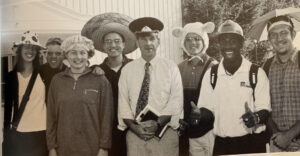 Students and faculty show off their hats as part of Hat Day during Heritage Week.