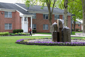 LBC campus fountain.