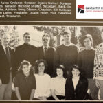 The 1991 Sophomore Student Government featured nine members and advisor Dr. James DeVries.