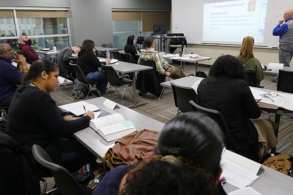 classroom in Charles Frey Academic Center