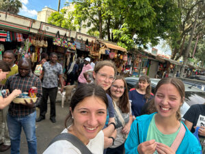 lbc students interact with representatives at The Kenya Project during a 2024 Journey Team trip.