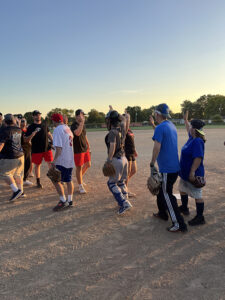 special olympics softball team practices at the lbc softball field